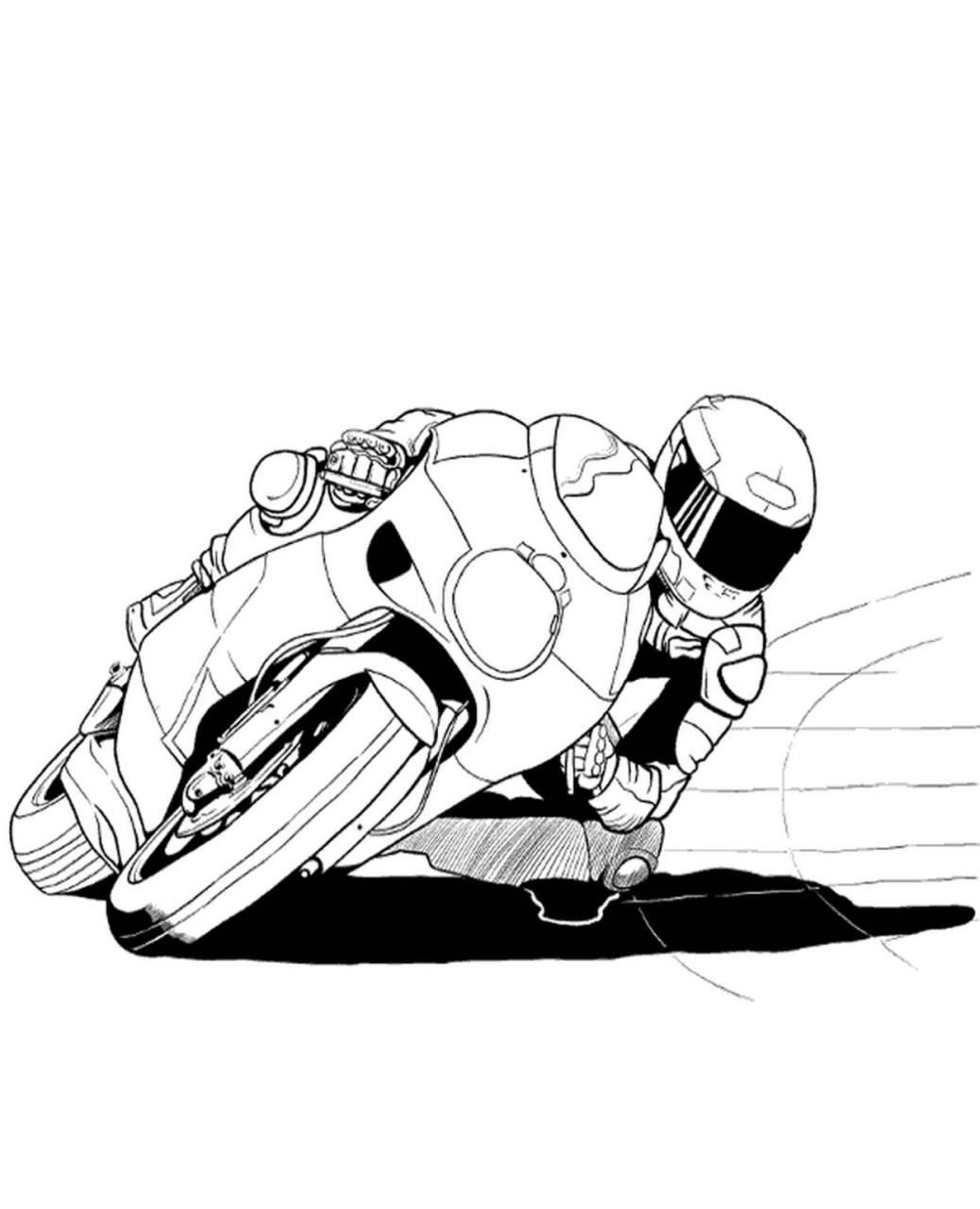 Motorcycles Free Printable Coloring Pages for Kids