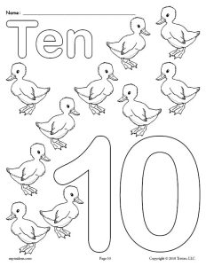 Printable Animal Number Coloring Pages Numbers 110! SupplyMe