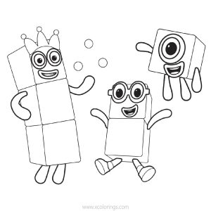 Numberblocks Coloring Pages 1 to 10
