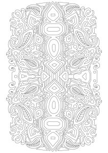 Complex pattern coloring page coloring page for adults