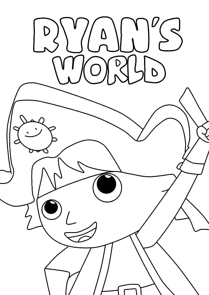 Ryan's World Coloring Page