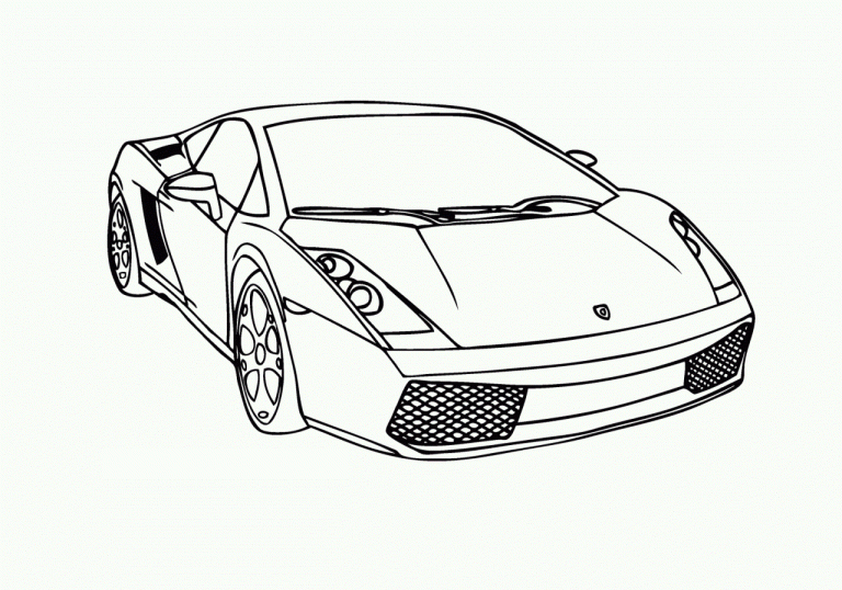 Racecar Coloring Page