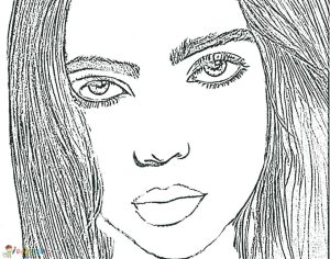 Coloring Pages Billie Eilish. Print out talented singer