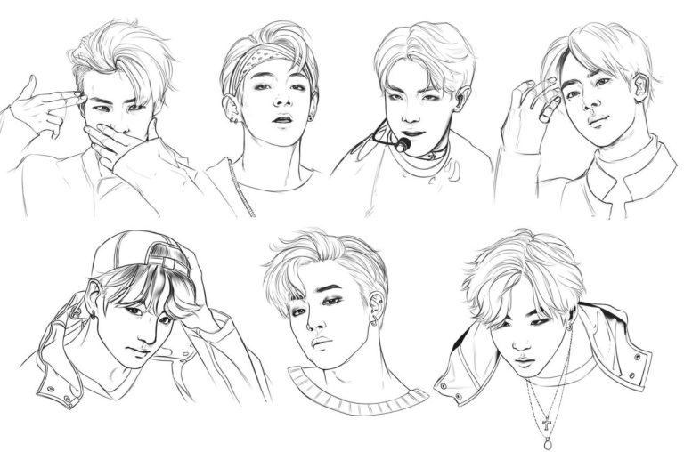 Bts Coloring Page