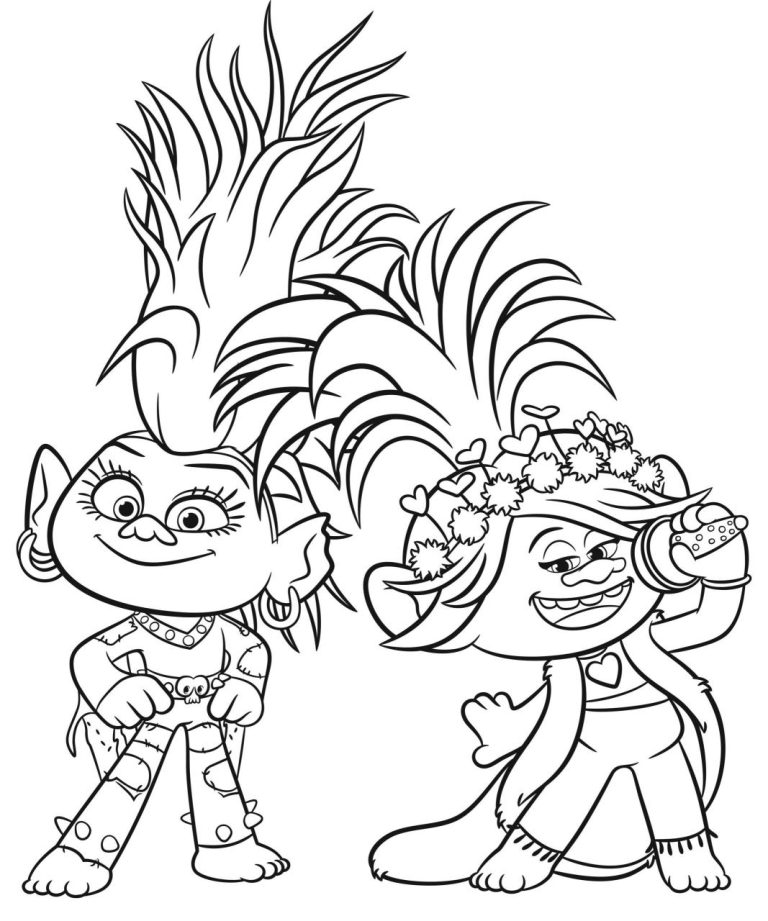 Trolls Coloring Page