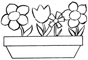 Flower Pot Coloring Page ClipArt Best