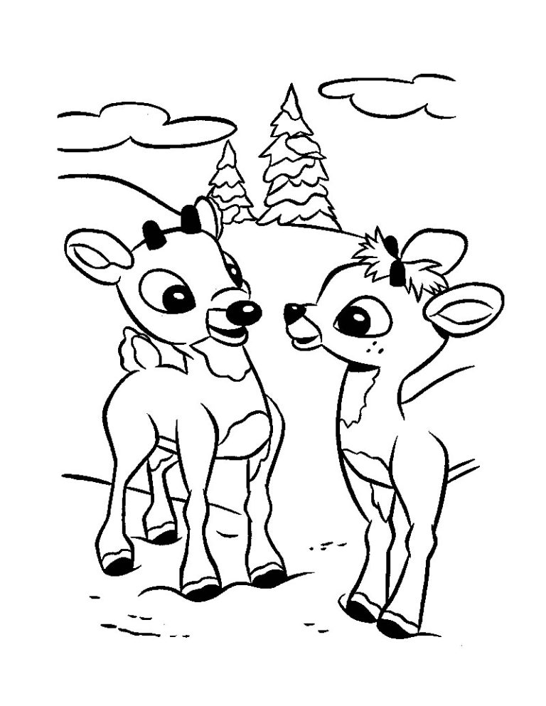 Rudolph Coloring Pages Free