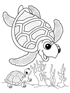 Free Sea Turtle coloring pages. Download and print Sea Turtle coloring