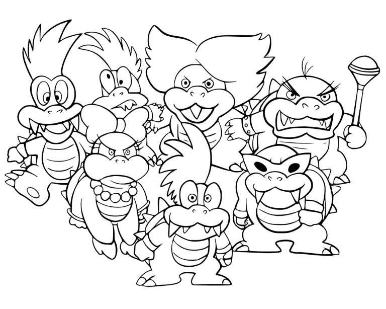 Bowser Coloring Pages Online