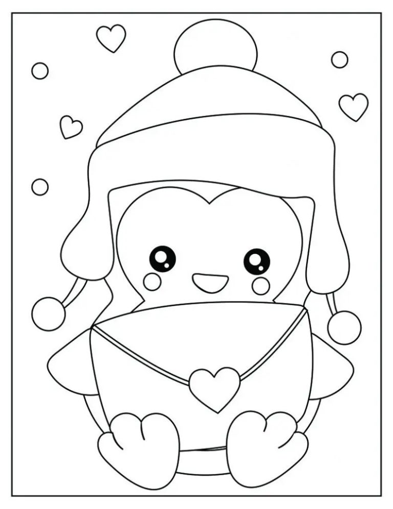 Cute Valentine Coloring Pages