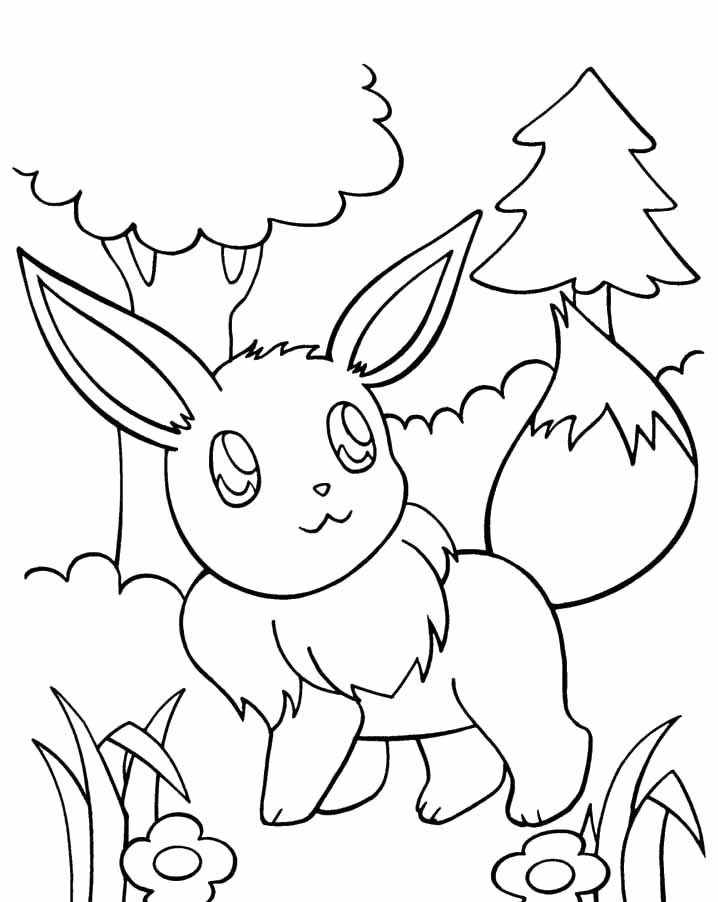 Pokemon Eevee Coloring Pages Pokemon Coloring Pages Girls