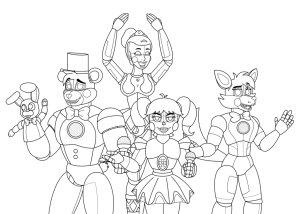 Sister Drawings FNaF Location Fnaf coloring pages, Coloring books