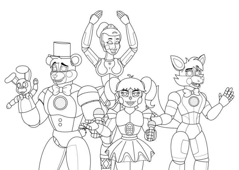 Fnf Coloring Pages All Characters
