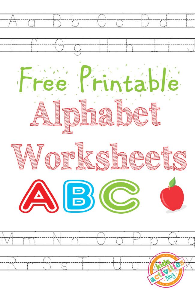 Free Printable Alphabet Worksheets For Preschool