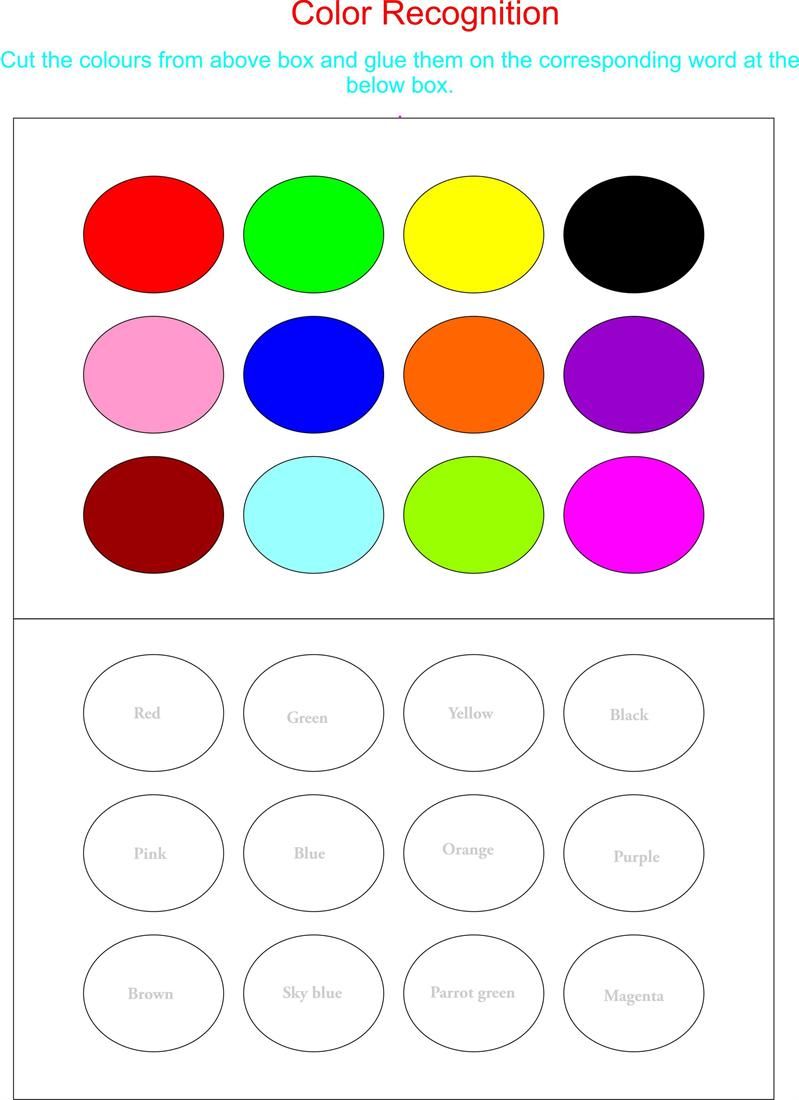 Free Printable Preschool Color Recognition Worksheets Pdf