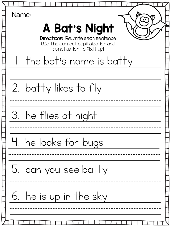 First Grade Capital Letters Worksheet Grade 1