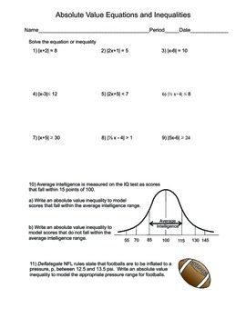 Absolute Value Equations Worksheet Answers Algebra 2