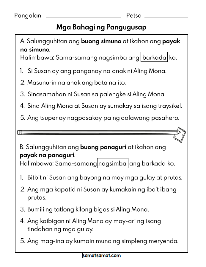 Filipino Grade 3 Worksheets Pdf
