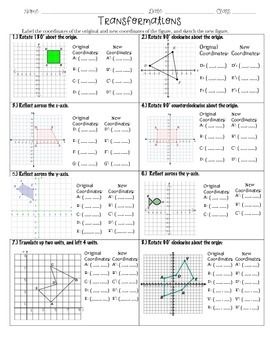 Geometry Translation Worksheet Answers