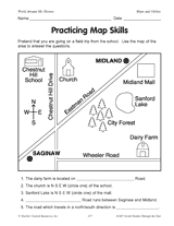 Printable Map Skills Worksheets 4th Grade Pdf