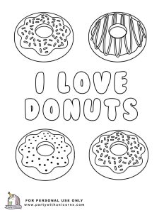 10 Donut Coloring Pages Free Download Donut coloring page, Free