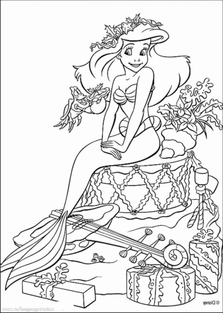 Cute Mermaid Coloring Pages