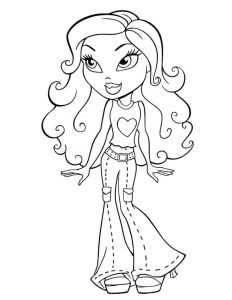 Beautiful bratz coloring pages