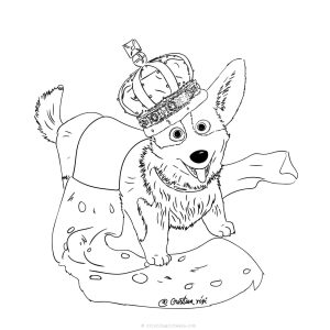 The Queen's Coloring Pages Dog coloring pages