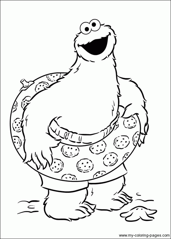 Sesame Street Coloring Pages Cookie Monster