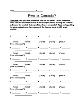 5th Grade Prime And Composite Numbers Worksheet
