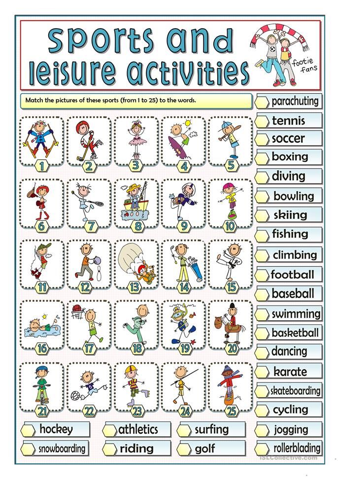 Sports Worksheets Primary Pdf