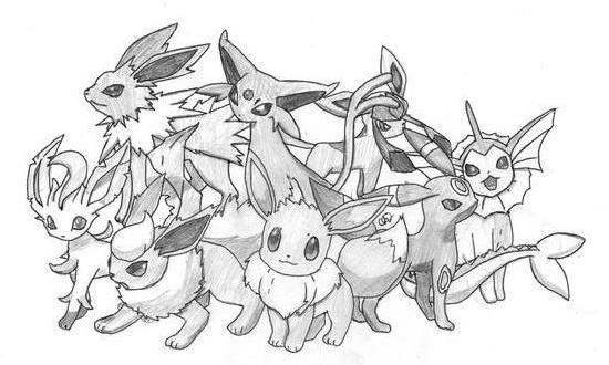 pokemon coloring pages eevee evolutions Google Search Pokemon
