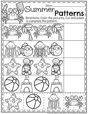 Preschool Summer Worksheets For Kids