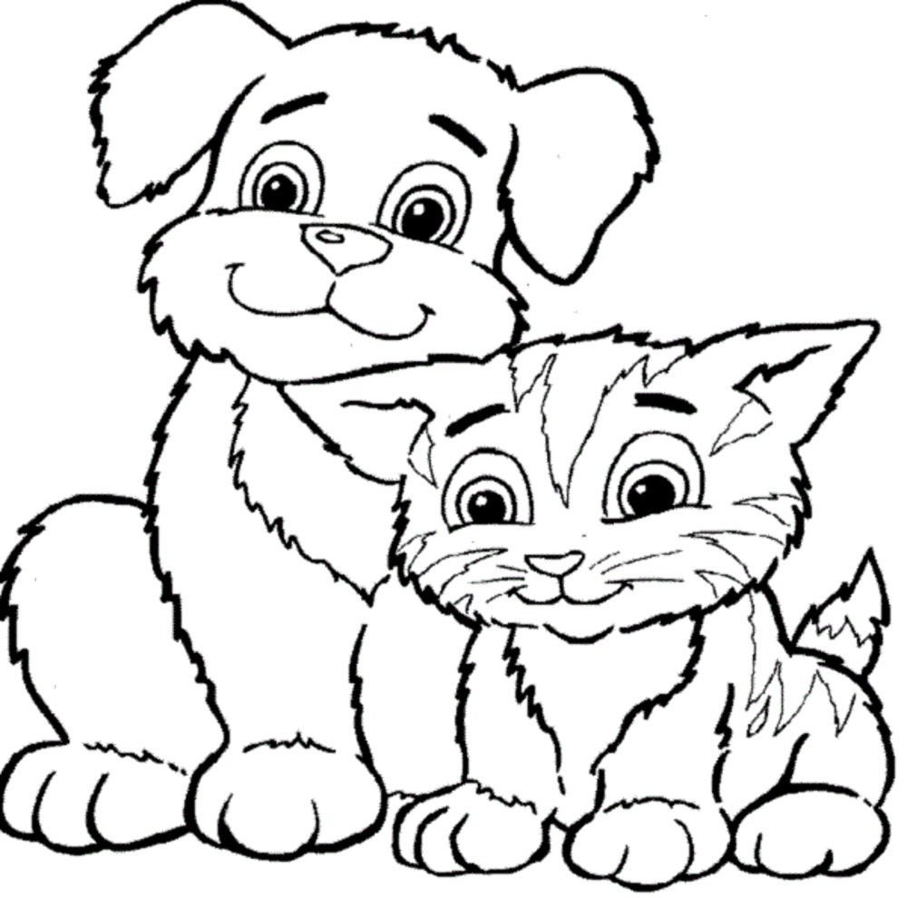 Free Printable Coloring Pages Of Cats And Dogs