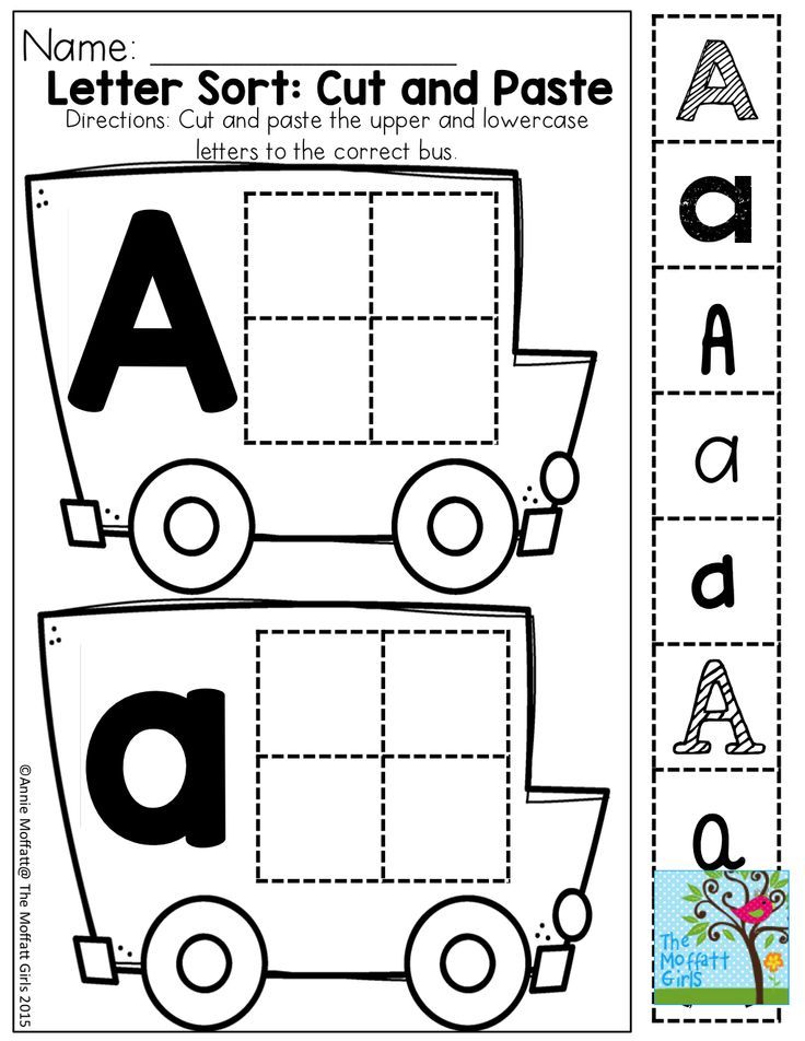 Alphabet Preschool Cut And Paste Printable Worksheets Pdf