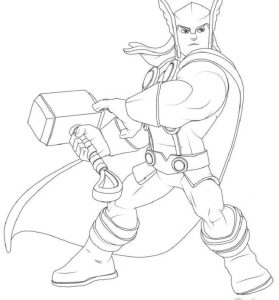 Thor Coloring Pages for Kids Coloring pages for kids, Coloring pages