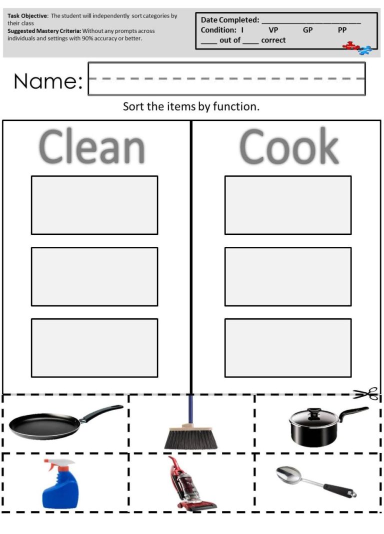 Printable Special Education Worksheets