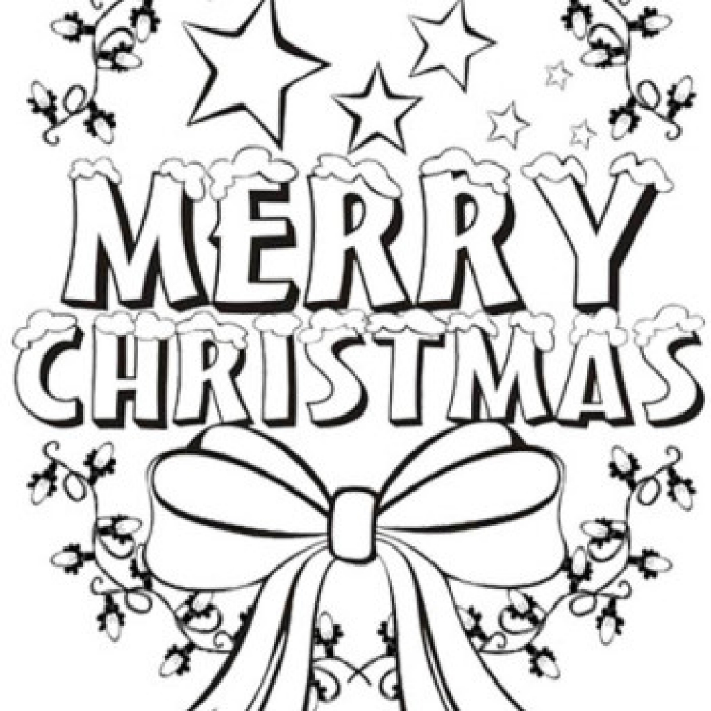 Merry Xmas Coloring Pages