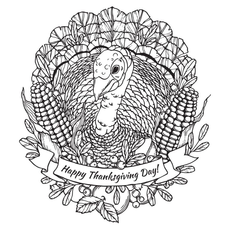 Free Printable Happy Thanksgiving Coloring Pages