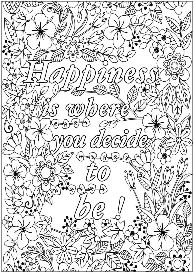 Quote Colouring Pages