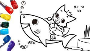 Coloring Page Baby Shark Printable Coloring