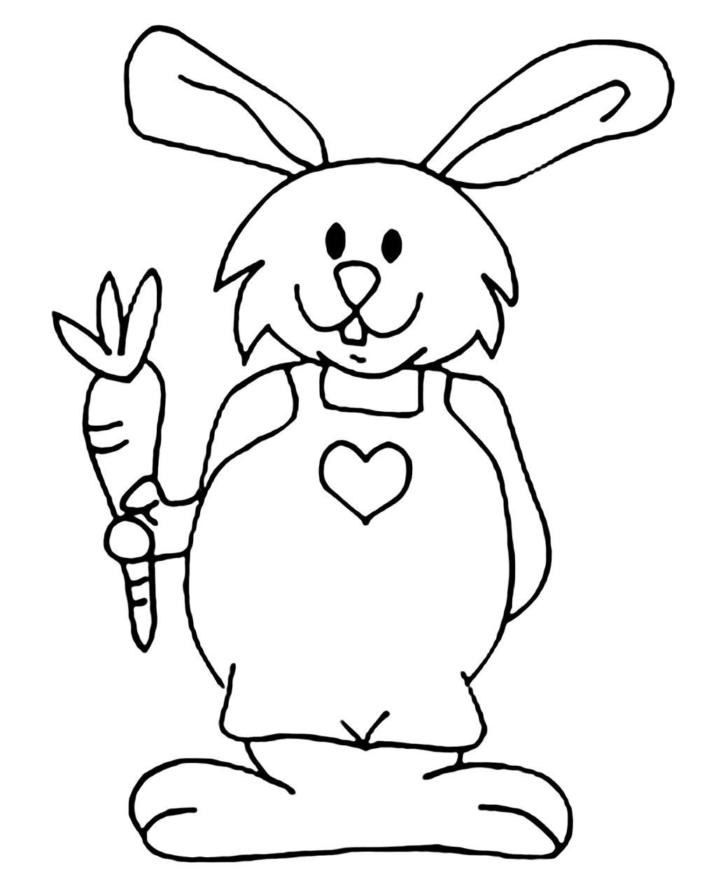 Rabbit to color for kids Rabbit Kids Coloring Pages
