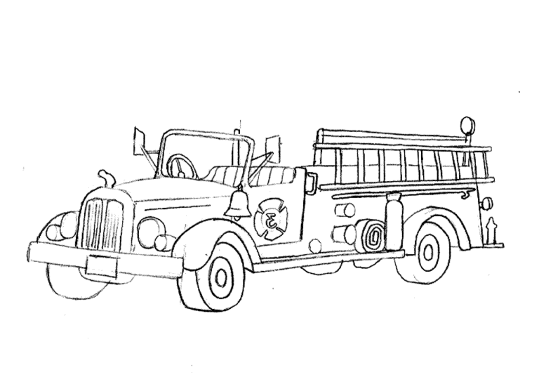 Firetruck Coloring Page