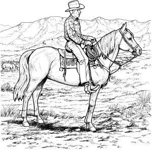 Coloring Page Cowboy coloring pages 6