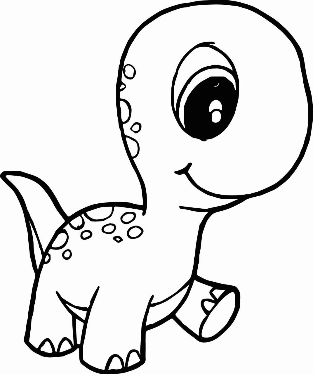 Cute Baby Dinosaur Coloring Pages at Free printable