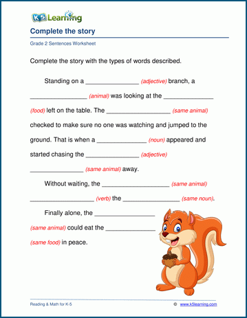 Grade 5 K5 Learning English Worksheets