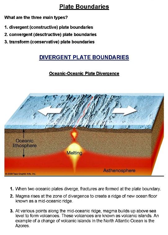 Theory Of Plate Tectonics Worksheet Answer Key Section 3