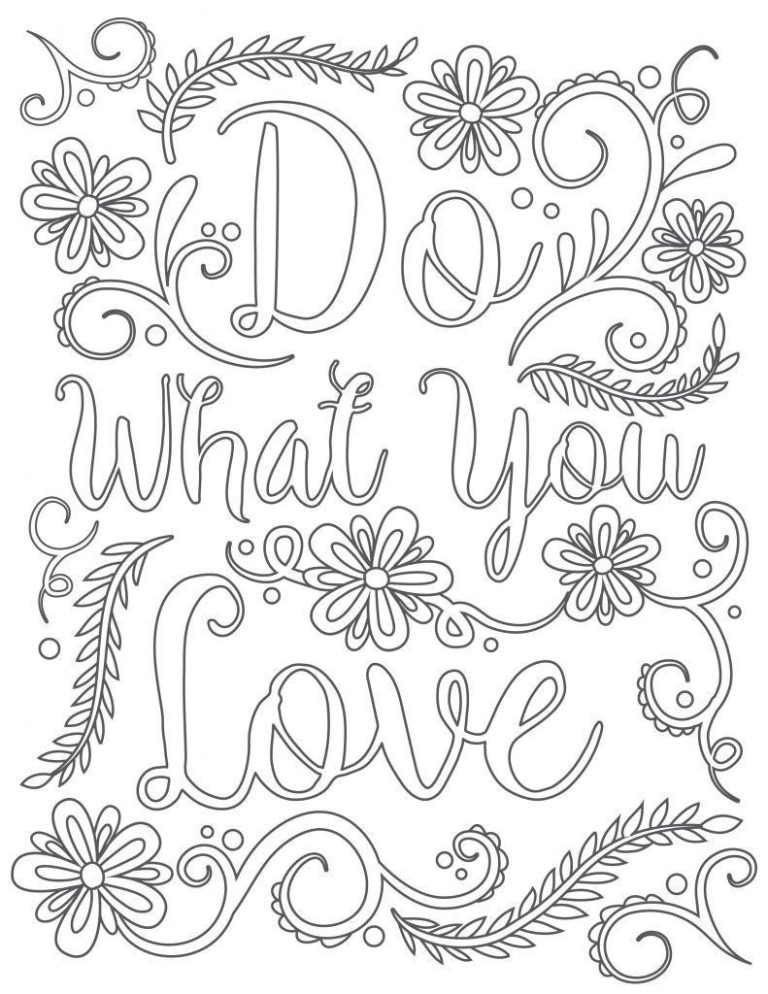 Quote Coloring Pages Download