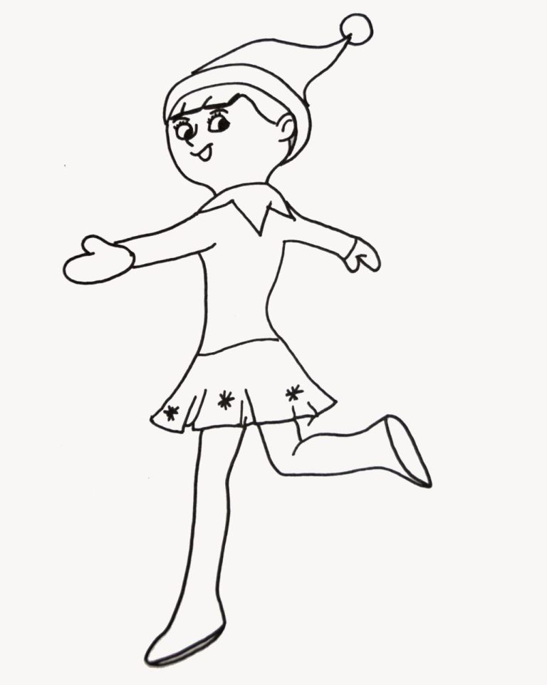 Elf On A Shelf Coloring Pages
