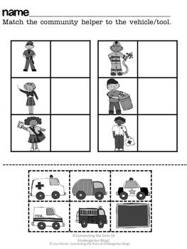 Printable Preschool Community Helpers Worksheets